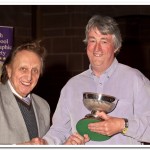 Mike Lawson, our resident Natural History wizz, receiving his trophy from Ken Dodd OBE