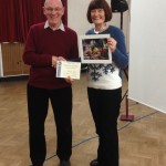 Barbara receiving her certificate for Best Colour Print Image.