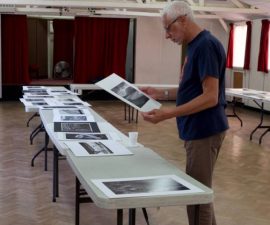 Tillman Kleinhans Our examining our prints submitted for the Annual Print Competition 2018
