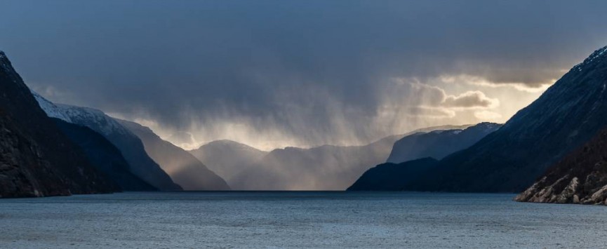 First Place - Hailstorm over Fjord by Derek Gould