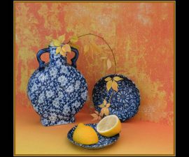 Digital Colour and overall competition  Winner - Blue Ceramics with Lemon by Irene Drummond
