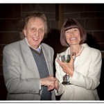 Barbara Green, our wonderful MC for the evening, receiving Photographer of the Year - Colour Prints, from Ken Dodd OBE