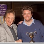 Paddey Donnelly receiving yet another award from Ken Dodd OBE