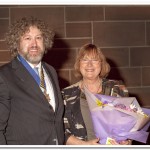 Ken Dodds 'She who will be obeyed!', Anne Jones receiving flowers from our President Paul Matthews